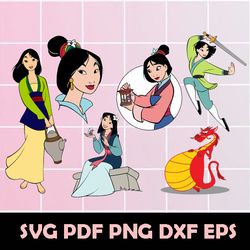 Mulan SVG, Mulan Clipart, Mulan Digital CLipart, Mulan Png, Mulan Eps, Mulan Dxf, Mulan Digital Art, Mulan