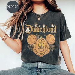 vintage disneyland est 1955 mickey mouse halloween shirt, mickey pumpkin halloween shirt, halloween pumpkin shirt disney
