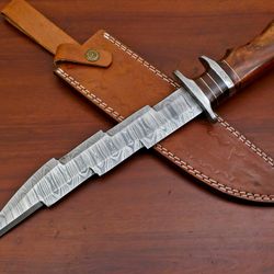 Custom Handmade Damascus Kriss Blade Knife Bowie Knife,