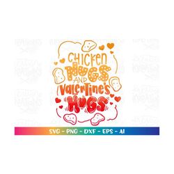 chicken nugs and valentine's hugs svg chicken nuggets funny love valentine quotes baby print iron on cut files silhouett
