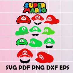 super mario clipart, super mario digital clipart, super mario svg, super mario eps, super mario png, super mario dxf