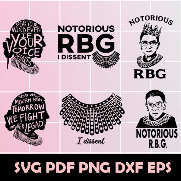 Notorious RBG SVG, Notorious RBG Clipart, Notorious RBG Png, - Inspire ...