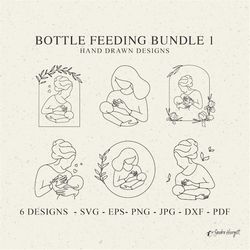 bottle feeding newborn plotter file svg dxf png jpg motherhood cricut mother silhouette mum clipart child vinyl cut file