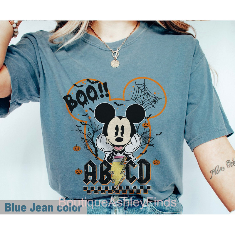 Abcd Teacher Disney Halloween Comfort Colors Shirt, Kindergarten Teacher Shirt, Back To School Shirt, Elementary School Shirt, Halloween Tee - 4.jpg