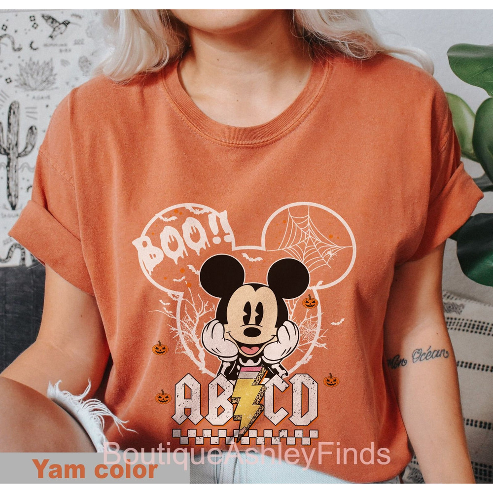 Abcd Teacher Disney Halloween Comfort Colors Shirt, Kindergarten Teacher Shirt, Back To School Shirt, Elementary School Shirt, Halloween Tee - 6.jpg