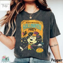comfort colors shirt mickeys not so scary halloween party, mickey halloween shirt, disney halloween matching shirt, hall