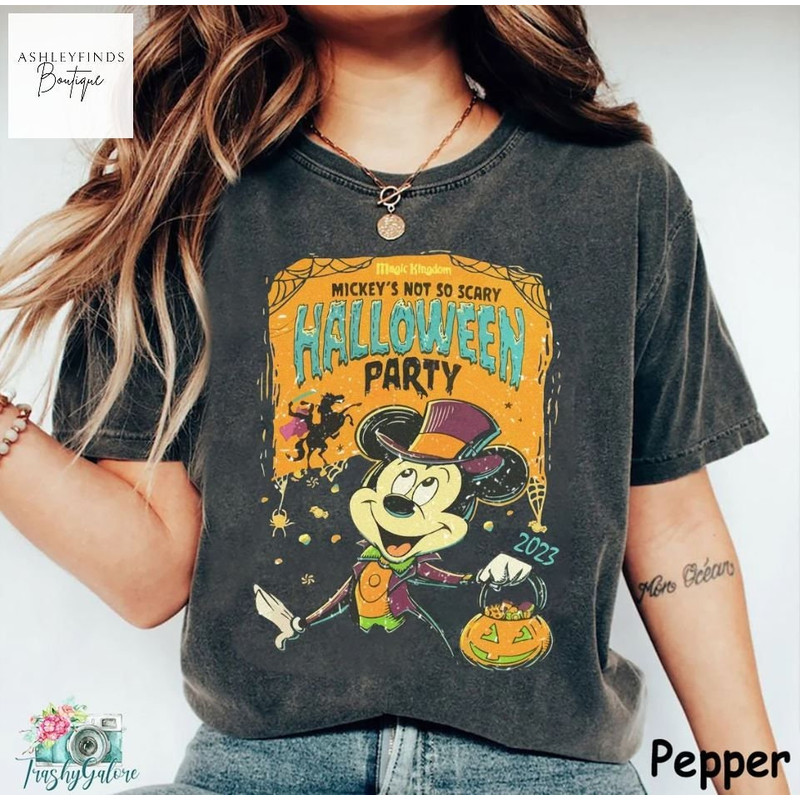 Comfort Colors Shirt Mickey's Not So Scary Halloween Party, Mickey Halloween Shirt, Disney Halloween Matching Shirt, Halloween Family Shirts - 1.jpg