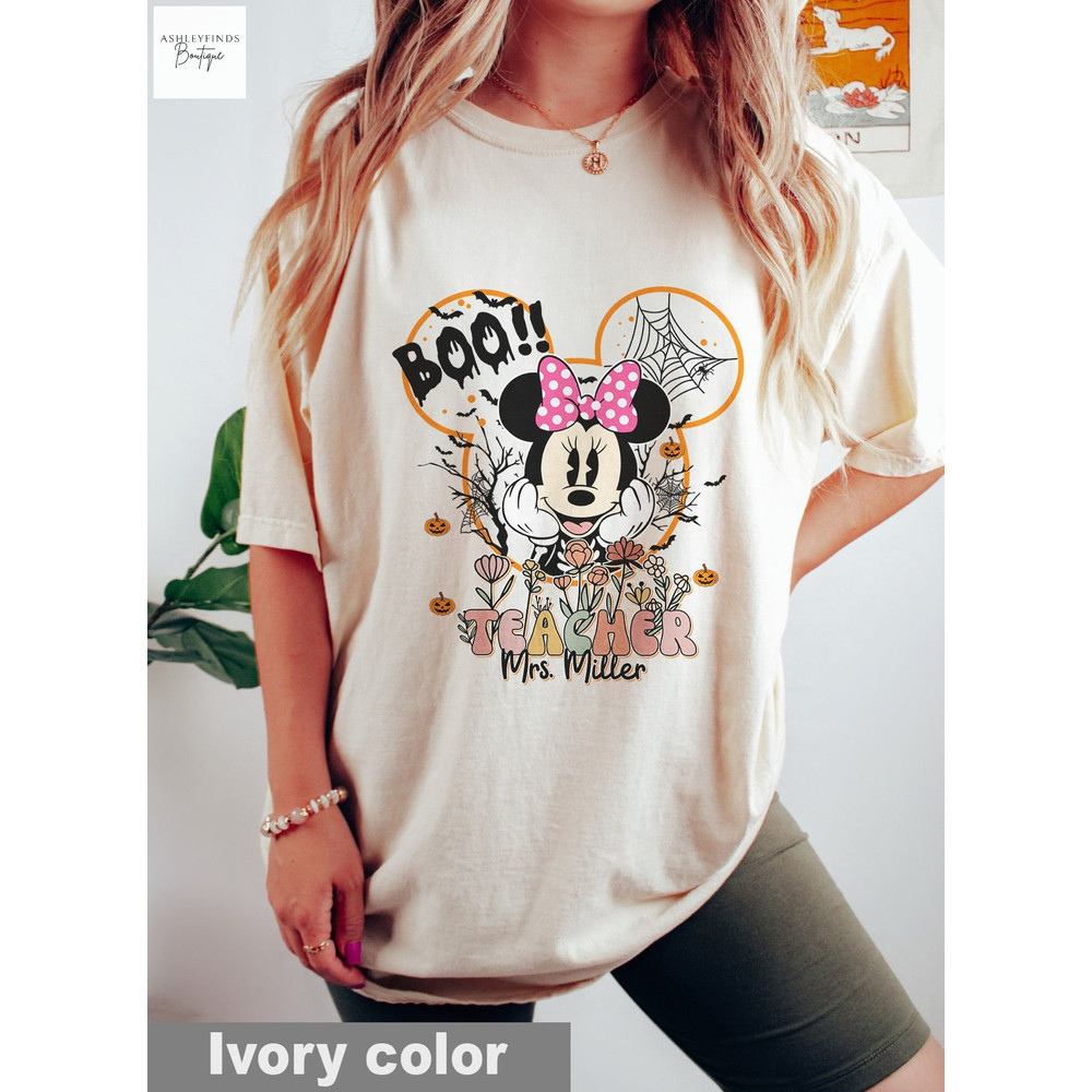 Custom Teacher Halloween Comfort Shirt, Teacher Team Shirts, Personalized School Tshirt, Teacher Gift, Customized Name Teacher Shirt - 1.jpg