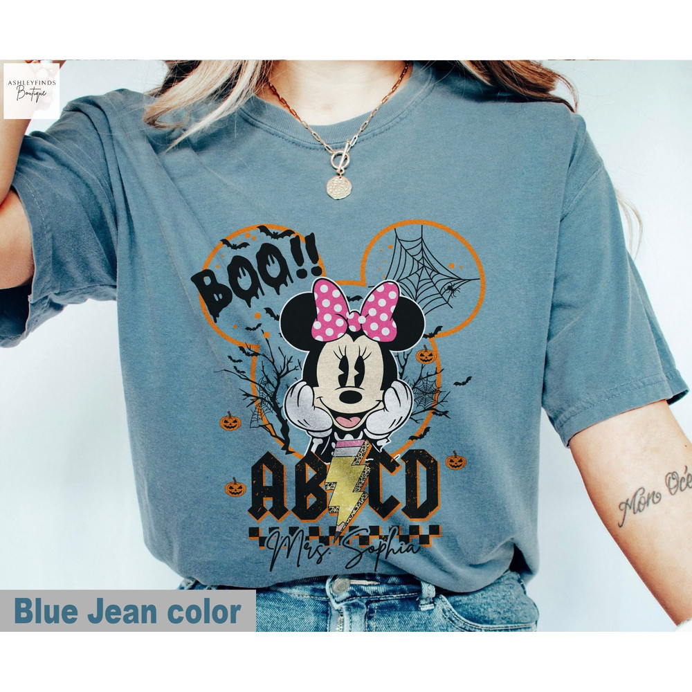 Custom Teacher Halloween Comfort Shirt, Teacher Team Shirts, Personalized School Tshirt, Teacher Gift, Customized Name Teacher Shirt - 2.jpg