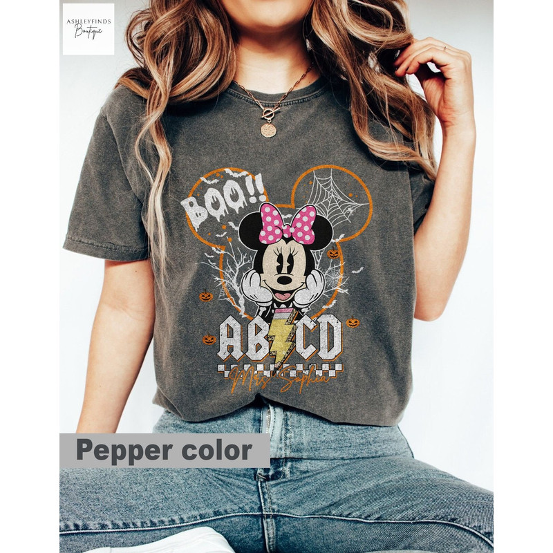 Custom Teacher Halloween Comfort Shirt, Teacher Team Shirts, Personalized School Tshirt, Teacher Gift, Customized Name Teacher Shirt - 4.jpg