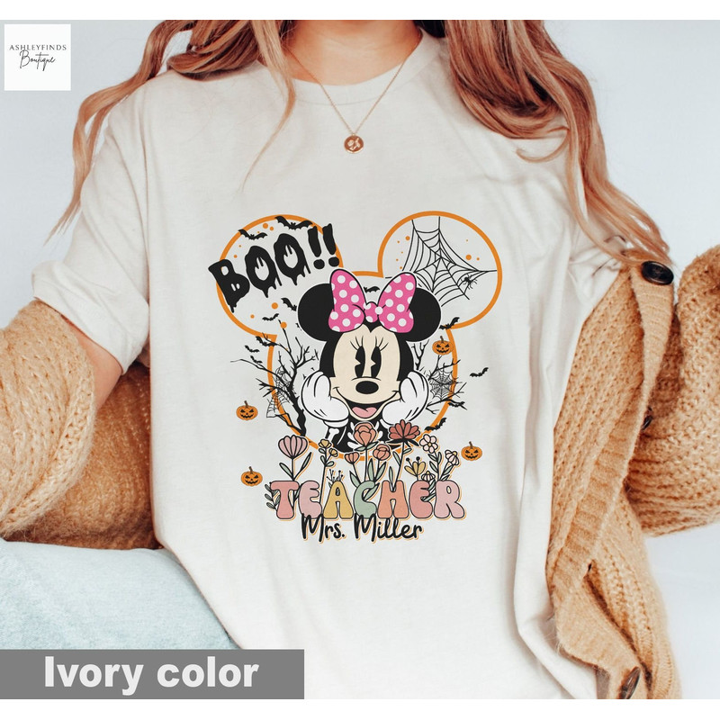 Custom Teacher Halloween Comfort Shirt, Teacher Team Shirts, Personalized School Tshirt, Teacher Gift, Customized Name Teacher Shirt - 4.jpg