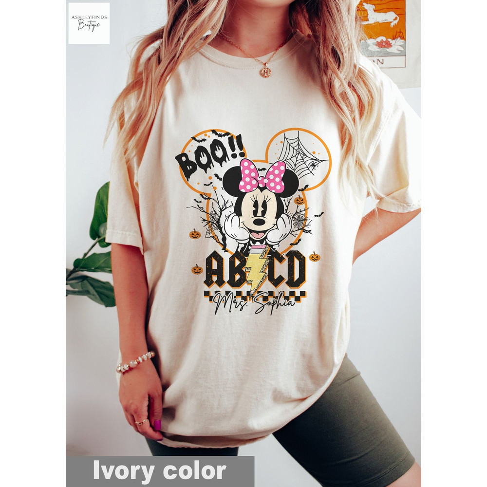 Custom Teacher Halloween Comfort Shirt, Teacher Team Shirts, Personalized School Tshirt, Teacher Gift, Customized Name Teacher Shirt - 5.jpg