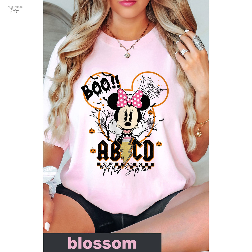 Custom Teacher Halloween Comfort Shirt, Teacher Team Shirts, Personalized School Tshirt, Teacher Gift, Customized Name Teacher Shirt - 7.jpg