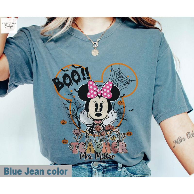 Custom Teacher Halloween Comfort Shirt, Teacher Team Shirts, Personalized School Tshirt, Teacher Gift, Customized Name Teacher Shirt - 6.jpg