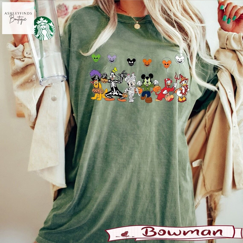 Disney Characters Halloween Skeleton Comfy Colors Shirt,Disney Halloween Matching Shirt,Disney Mickey Minnie & Friends Tee,Mickey ears - 4.jpg
