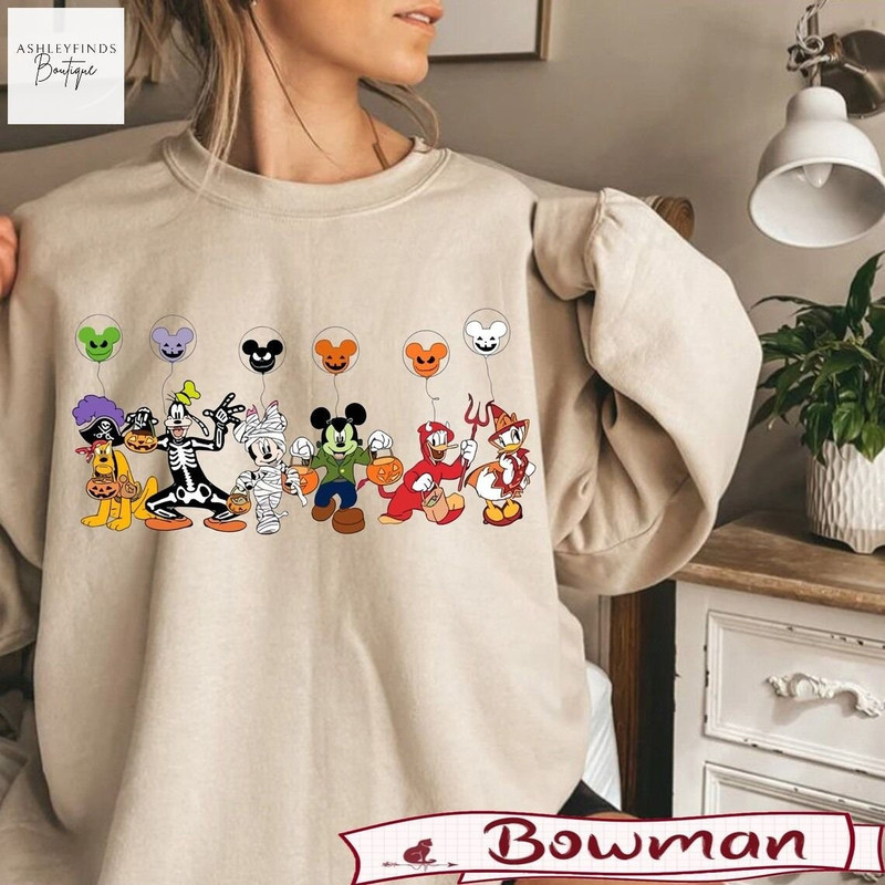 Disney Characters Halloween Skeleton Comfy Colors Shirt,Disney Halloween Matching Shirt,Disney Mickey Minnie & Friends Tee,Mickey ears - 5.jpg