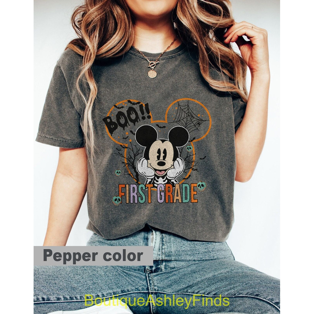 Disney First Grade Halloween Shirt, Disney Teacher Halloween, First Grade Teacher Shirt, 1st Grade Teacher Shirt, Grade 1 Teacher Shirt - 2.jpg