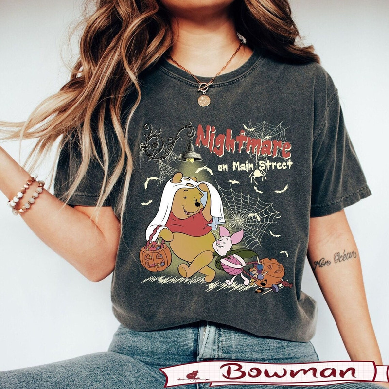Disneyland Nightmare On Main Street Winnie Pooh Comfort Colors Shirts,Disney Halloween Characters Shirt, Pooh & CO, Halloween Sweatshirt - 2.jpg