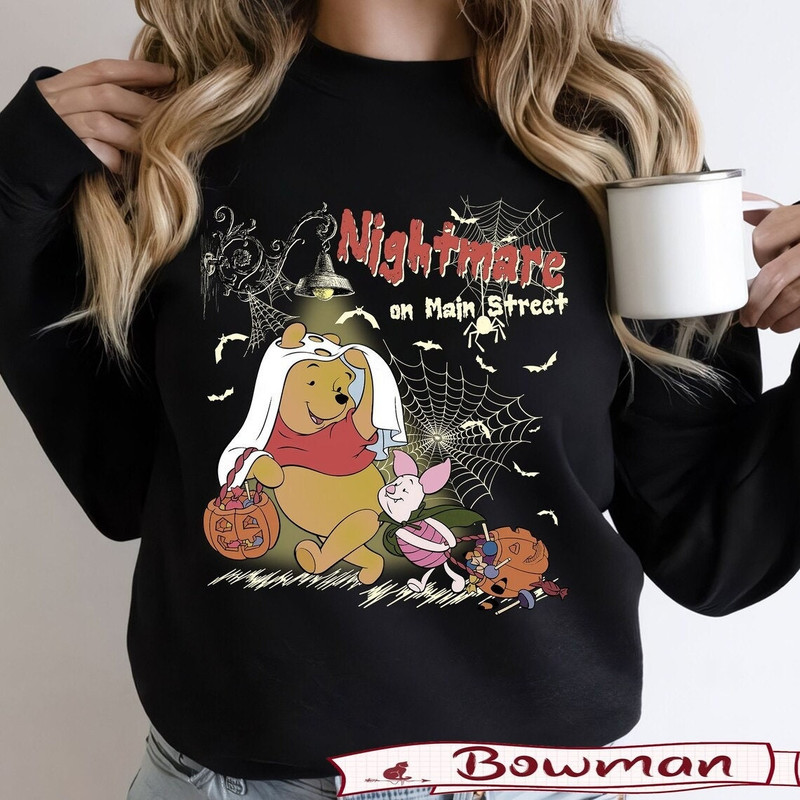 Disneyland Nightmare On Main Street Winnie Pooh Comfort Colors Shirts,Disney Halloween Characters Shirt, Pooh & CO, Halloween Sweatshirt - 6.jpg