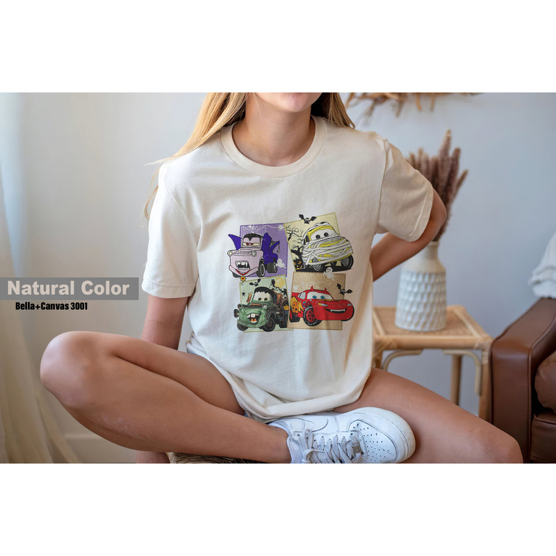 Funny Disney Pixar Cars Halloween Comfort Colors Shirt, Lightning Mcqueen Shirt, Matter Shirt, Cars Character Halloween, Disney Family - 5.jpg