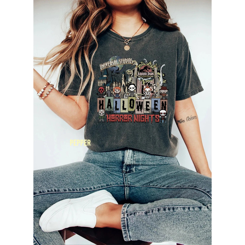 Halloween Horror Nights Universal Studios Comfort Color Shirt, Halloween Horror Characters Sweatshirt, Scary movie Shirt, Universal Studios - 2.jpg