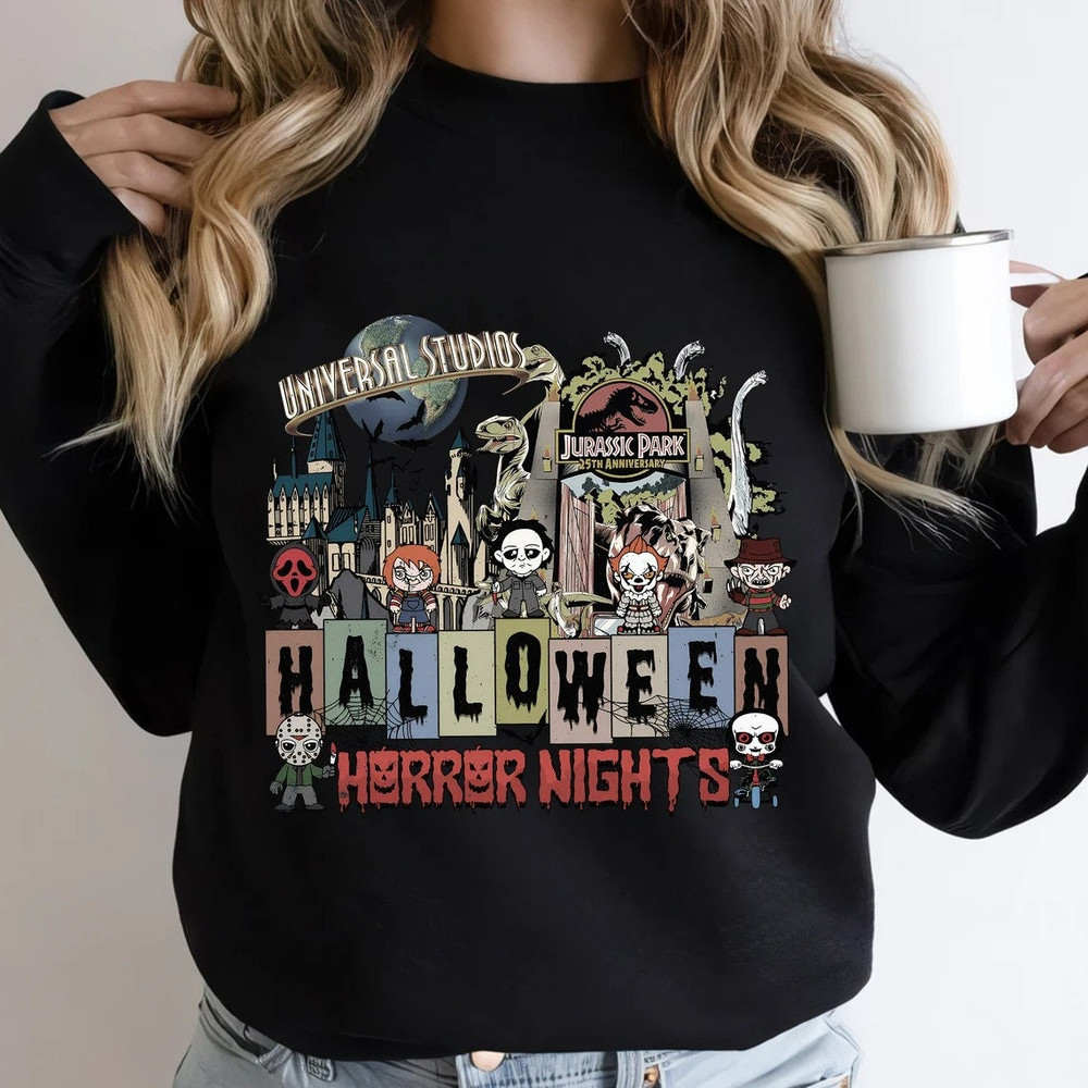 Halloween Horror Nights Universal Studios Comfort Color Shirt, Halloween Horror Characters Sweatshirt, Scary movie Shirt, Universal Studios - 3.jpg