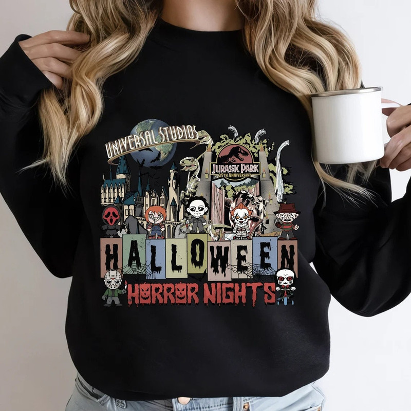 Halloween Horror Nights Universal Studios Comfort Color Shirt, Halloween Horror Characters Sweatshirt, Scary movie Shirt, Universal Studios - 3.jpg