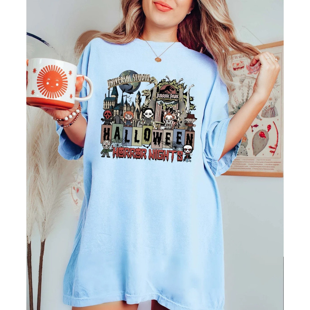 Halloween Horror Nights Universal Studios Comfort Color Shirt, Halloween Horror Characters Sweatshirt, Scary movie Shirt, Universal Studios - 5.jpg