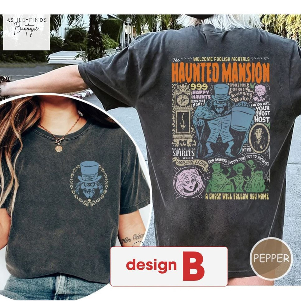 Haunted Mansion Shirt, The Haunted Mansion Map Comfort Color Shirt, Stretching Room Shirt, Disneyland Trip Tee, Retro Disney Halloween Shirt - 2.jpg