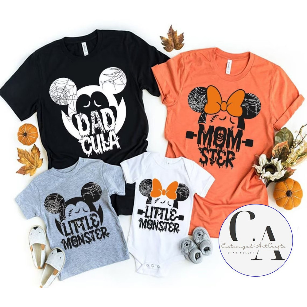 Personalized Disney Family Halloween Momster Dadcula Shirt, Mickey Minnie Halloween Couple Shirt, Disney Family Halloween Party 2023 Shirt - 1.jpg