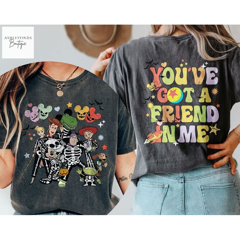 Toy Story Skeleton Halloween Comfort Color Shirt, Disney Halloween Shirt, Disneyland Halloween Shirt, Vintage Toy Story Shirt, Happy Hlw Tee - 1.jpg