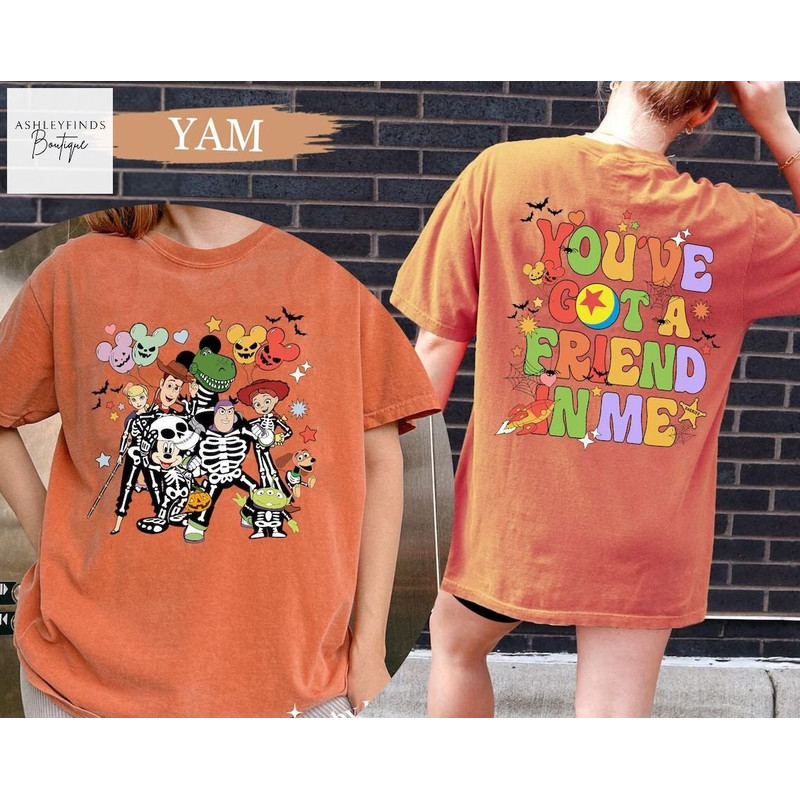 Toy Story Skeleton Halloween Comfort Color Shirt, Disney Halloween Shirt, Disneyland Halloween Shirt, Vintage Toy Story Shirt, Happy Hlw Tee - 3.jpg