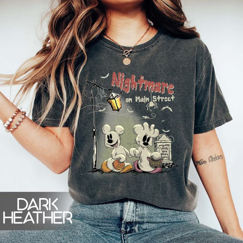 Vintage Disney Mickey Minnie Halloween Shirt, Mickey Minnie Nightmare on Mainstreet Shirt, 90s Halloween Party Shirt, Mickey Minnie Spooky - 1.jpg