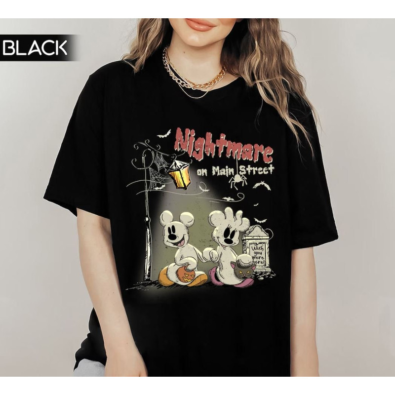 Vintage Disney Mickey Minnie Halloween Shirt, Mickey Minnie Nightmare on Mainstreet Shirt, 90s Halloween Party Shirt, Mickey Minnie Spooky - 2.jpg