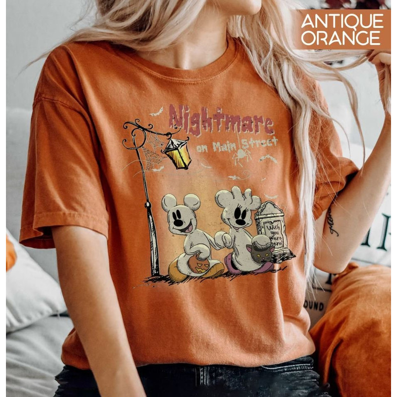 Vintage Disney Mickey Minnie Halloween Shirt, Mickey Minnie Nightmare on Mainstreet Shirt, 90s Halloween Party Shirt, Mickey Minnie Spooky - 3.jpg