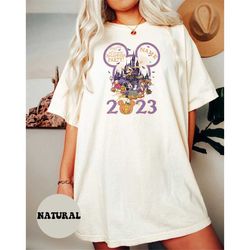 personalized disney halloween mickey & friends shirt, not so scary halloween party shirt, disney halloween matching shir