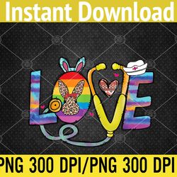 stethoscope scrub life nurse bunny easter day png digital download