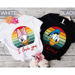 donald duck & daisy duck couples shirt, disney donald duck couple shirt, i love you, know shirt, disney couple shirt, co