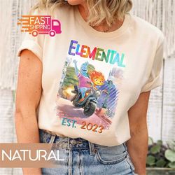elemental 2023 disney shirt, disney pixar elemental shirt, disney 2023 shirt, disney elemental characters shirt, disney