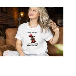 funny chicken shirt, rooster humor shirt, i may look calm but in my head i've pecked you 3 times shirt, sarcastic shirt,
