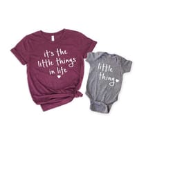mommy and me shirts, mama daughter set of shirts, it's the little things in life shirts, mothers day shirt,mom shirt,mot