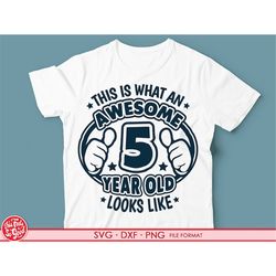 turning 5 year old svg, 5th birthday svg shirt svg, 5th birthday png, svg, dxf clipart files. 5th birthday shirt decal p