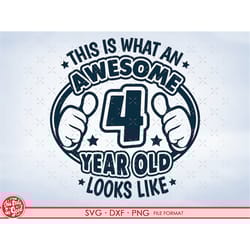 4 year old svg, 4th birthday svg shirt svg, 4th birthday png, svg, dxf clipart files. 4th birthday shirt decal printable