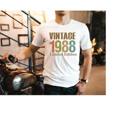 35th birthday shirt of 2023,vintage 1988 limited edition aged shirt,35th birthday gift for men,35th birthday best friend