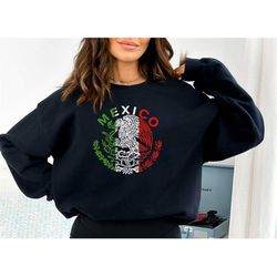 mexico sweatshirt, mexico coat of arms sweatshirt,mexican pride nationality, eagle sweat, mexico flag sweatshirt, mexica
