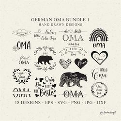 german oma plotter file svg dxf liebe omi cricut wreath split monogram heart rainbow silhouette hallo ich mag dich clipa