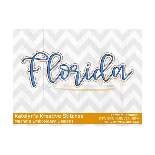 Florida Script Machine Embroidery - 2022 Series | Inspire Uplift