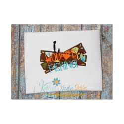 hooked on fishing applique