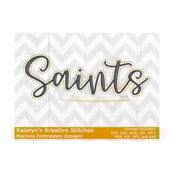 saints script machine embroidery - 2022 series