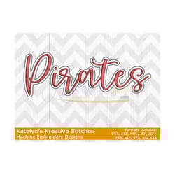 pirates script machine embroidery - 2022 series